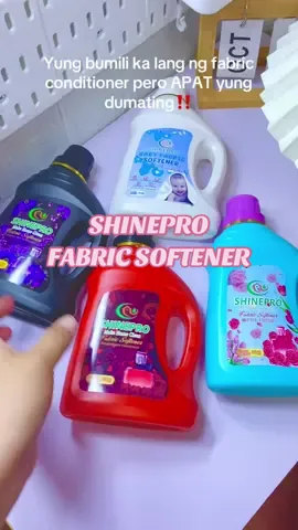 Buy 1 get 3 fabric softener sobrang bango nito at long lasting pa!!#fabricsoftener #shinepro #longlasting #buy1get3 