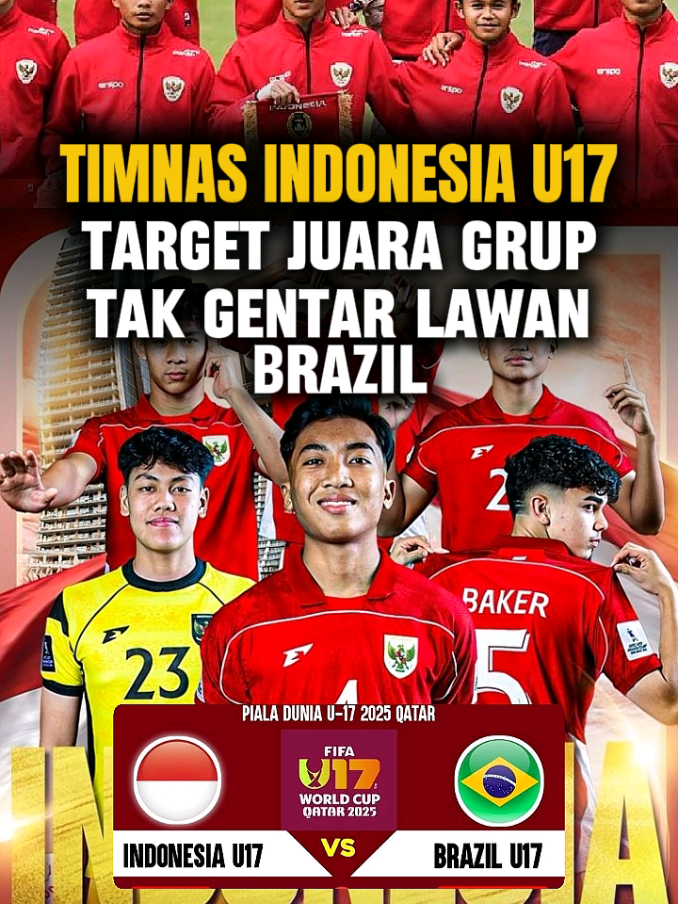 Kapten Timnas U-17 Tak Gentar Lawan Brasil! Target Juara Grup di Piala Dunia U-17 2025! Timnas Indonesia U-17 sedang bersiap menghadapi Piala Dunia U-17 2025 yang akan digelar di Qatar pada awal November. Sang kapten, **Putu Panji Apriawan**, menunjukkan semangat luar biasa! 💪 Meski harus berhadapan dengan tim raksasa seperti **Brasil**, ia tetap optimis bisa membawa Garuda Muda jadi **juara grup**. Keyakinan yang tinggi dari Putu Panji ini bikin publik kagum — dan penasaran, Apakah Timnas U-17 bisa wujudkan mimpi besar di panggung dunia? 🇮🇩🔥 Tulis pendapatmu di kolom komentar! #TimnasU17 #PialaDuniaU17 #PSSI #TimnasIndonesia #GarudaMuda 