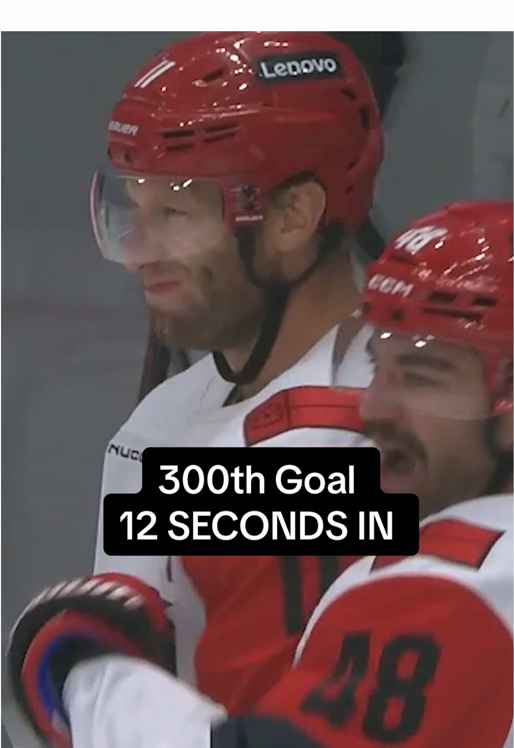 Cap’s 300th 🤝 12 seconds in #NHL #canes #goal #canesvskings #captain