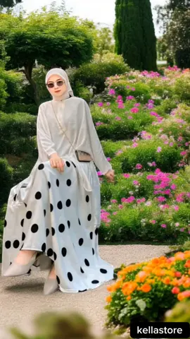 Set Rok Tunik #AlethaSet #PolkadotOutfit #SetRokTunik #BajuMuslimKekinian #TunikPolkadot