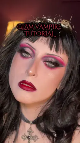 Little bit longer tutorial of this glam vampire look I did 🩸⚰️ . . •Products used• -The most concealer in 01 ivory -Jewel collection ruby palette  -Cherry chic s3x kitten palette  -Diamond sharts sparkle cream shadow in 06 world dominance  -Thailor contour duo in 01 tawny -Almost catfished pressed powder in 02 that white powder -Puff puff pass setting powder in 01 lvander  -Super bish lash in 03 them bish -Y.U.M lip liner in 08 black cherry  -Mattely poppin liquid lipstick in 09 woww! -High key gloss in 02 cherry -Pearl gone wild highlighter in dream *DC Brittanyydoll2025 to save* . . . #vampiremakeup #halloweenmakeup #halloweenlook #vampiregirl #altmakeup 