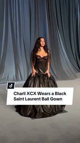 Straight from the runway to the red carpet, @Charli XCX wears a black ball gown from @SAINT LAURENT’s fall/winter ‘25 collection. #CharliXCX 