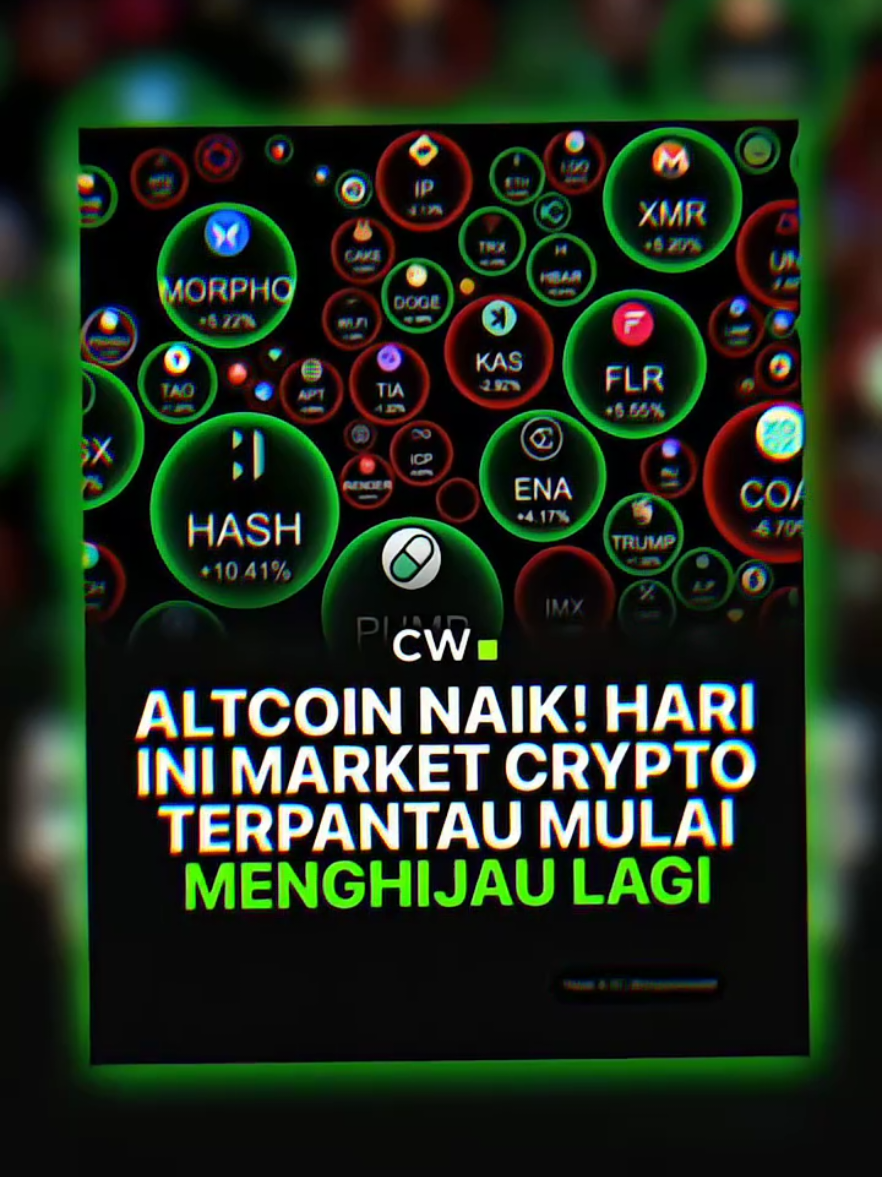 beberapa Altcoin hari ini terpantau mulai menghijau lagi! Bagaimana portofolio kalian? apakah masih mines atau mulai menghijau? #cryptowave #crypto #altcoin 