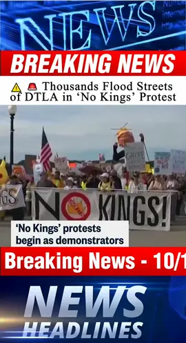 10/18/25) Thousands hit the streets of Los Angeles and several other Southern California cities on Saturday as part of a nationwide 