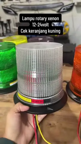 Lampu rotary xenon 6 mode kedip petir 12-24volt#supirtrukindonesia #promoseruweekend #drivermuda #supirtruck #lampurotaryxenon6kedip 