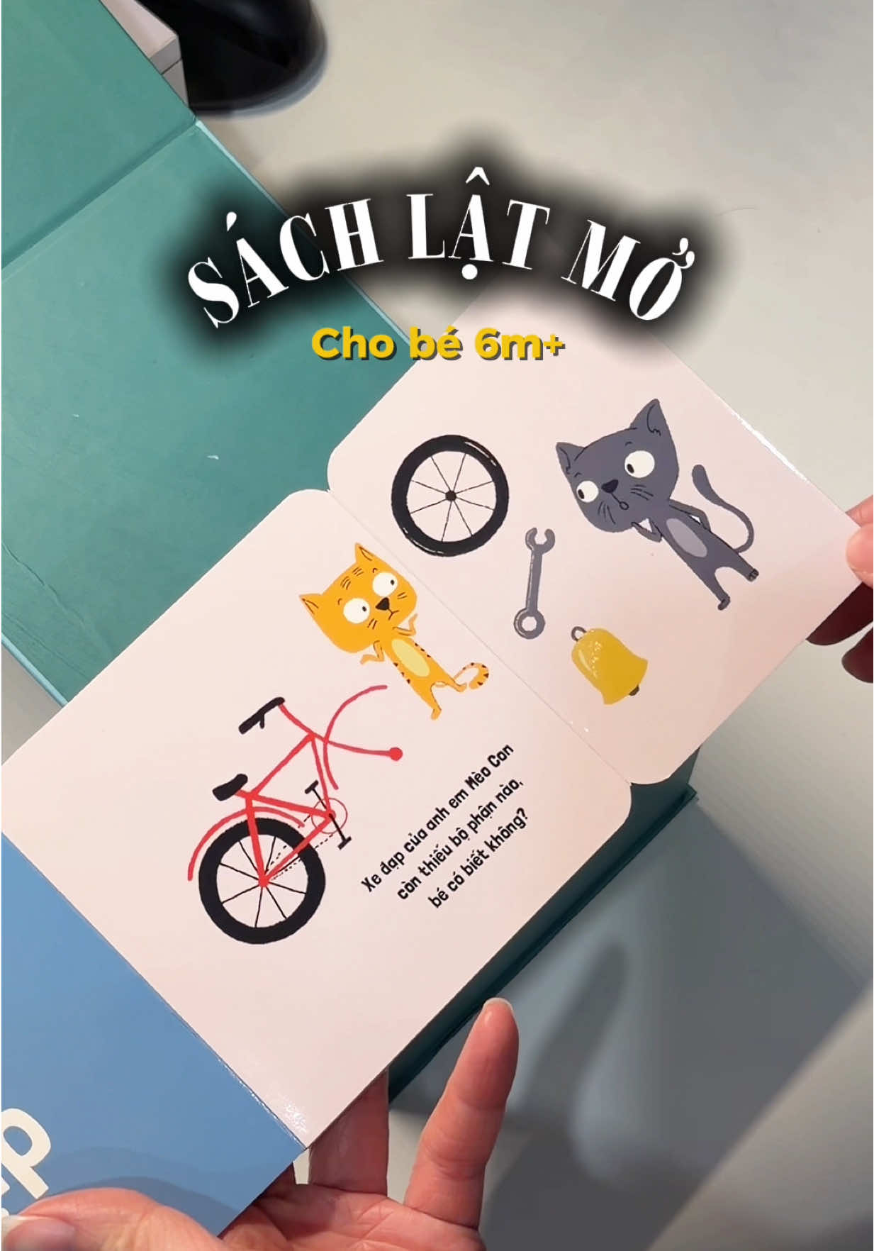Sách lật mở cho bé của nhà Crabit📔, mẹ Sou ấn tượng bộ này từ cách kết hợp nội dung đến kích thước 🤭✨👌🏻 #sachchobe #sachlatmo #crabit #dochoithongminh #chamcon 
