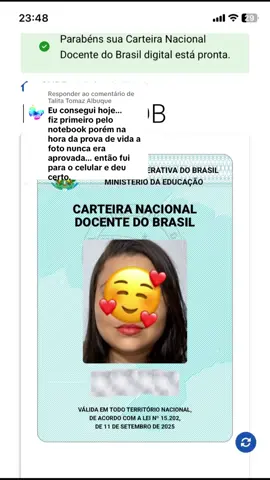 Respondendo a @Talita Tomaz Albuque  #carteiranacionaldocente #comosolicitar #professor #CNDB 