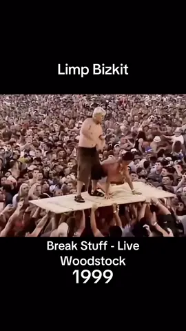 Limp Bizkit’s set at Woodstock ’99 was pure chaos — their explosive performance of “Break Stuff” sent the crowd into a frenzy and practically shut the whole festival down. It became one of the most infamous — and unforgettable — moments in rock history. #samrivers#limpbizkit#live#woodstock#1999