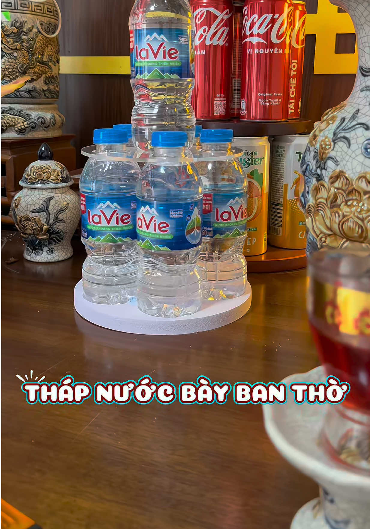 Tháp bày nước trưng ban thờ #xuhuong #thapbaynuocbantho 