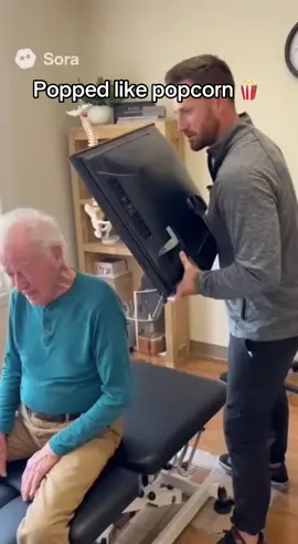 Popped like popcorn 🍿 #ai #sora #fyp #chiropractor #funnyvideos 