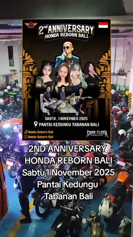 2ND ANNIVERSARY  HONDA REBORN BALI  Sabtu, 1 November 2025 Pantai Kedungu Tabanan Bali  #hondarebornbali #cbbali #acaracb #fyp 