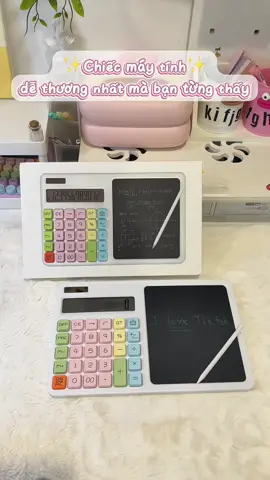 ✨Máy tính kiêm bảng viết siêu tiện lợi✨ Màu pastel xinh xắn – cầm là mê 💕 Bấm mượt, màn hình rõ nét, phím cực êm ✨ Bảng viết LCD ghi chú nhanh – xóa chỉ với 1 nút! 🩷 Vừa học vừa làm mà vẫn cute hết nấc 💫 #maytinh  #unbox #bangvetuxoa #maytinhhocsinh #hoctap 