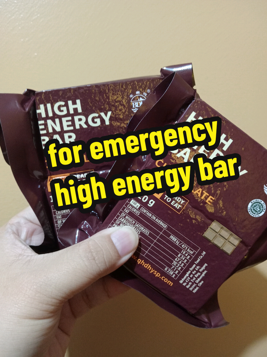 High energy bar, good for emergencies. Need to have in your go bag. #highenergybar #incaseofemergency #gobag #emergencybag #highenergy 