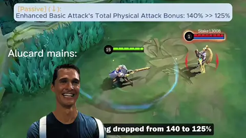 They nerf him, but not Fredrinn.🙂 #MLBB #mobilelegendsbangbang #mlbbcreatorcamp #AlucardMLBB #fyp 