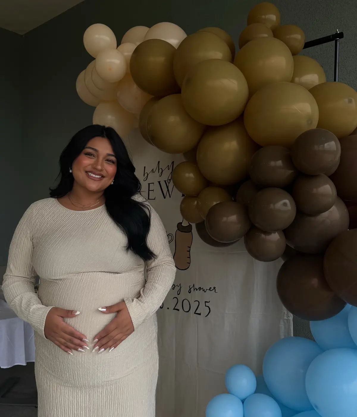 My love, we cannot wait to meet you. 🥹 #firstimemom #pregnanttiktok #babyshower #ababyisbrewing #diybabyshower 
