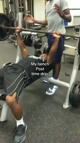 My bench post time skip. Dropping the tips that helped me soon. #gym #strengthtraining #benchpress #benching 