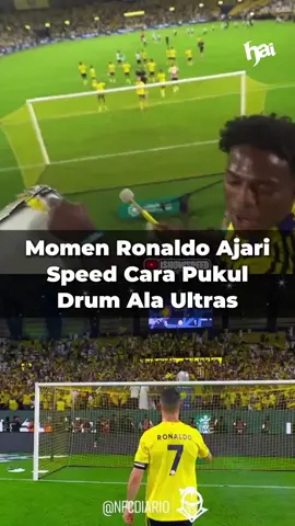 Cristiano Ronaldo lagi-lagi bikin sejarah. Dalam laga Al Nassr vs Al Fateh di Liga Pro Saudi, Sabtu malam (18/10) di Stadion Al-Awwal Park, Riyadh, bintang asal Portugal itu mencetak gol ke-800 sepanjang karier klubnya.  Sementara itu di tribun penonton ada IShowSpeed, fans berat Ronaldo. Speed, yang dikenal heboh banget kalau soal Ronaldo, datang ke stadion dan menyiarkan semua reaksinya lewat live stream. Waktu penalti Ronaldo ditepis, Speed langsung panik. Tapi begitu CR7 nyetak gol semenit kemudian, Speed lompat kegirangan sampai masuk siaran TV! Yang paling bikin ramai adalah momen setelah peluit akhir. Ronaldo nyamperin Speed dan ngajarin main drum. Video itu langsung viral di media sosial. Selain itu Speed juga akhirnya difollow Ronaldo di Instagram. Kayaknya Speed mesti banyak terima kasih ke Rafael Leao nih!