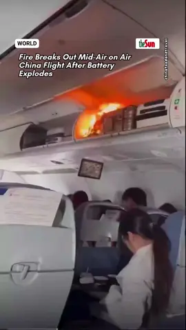 19 Oct 2025: Panic erupted when a lithium battery in a passenger’s luggage caught fire on Air China flight CA139 from Hangzhou to Seoul. The plane was diverted to Shanghai-Pudong Airport, where it landed safely after cabin crew swiftly contained the blaze. #theSunMY #worldnews #china