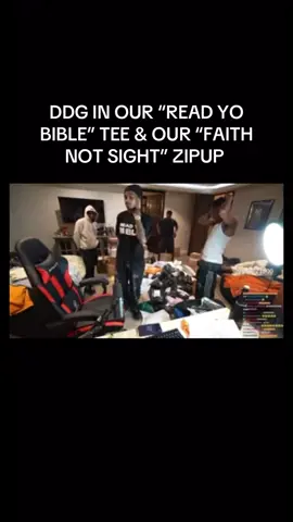 Ddg & the chat approve of the Read Yo Bible Tees & Faith Not Sight Zipup 🙌🏾 ALL GLORY TO GOD! THANK YOU JESUS #fyp #streetwear #ddg #christian #christianbrand 
