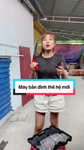 Không cần mua khoan vít nở vẫn gia cố được mái tôn bằng máy bắn đinh hạt nổ #maybandinhbetong 