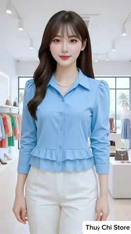 Áo sơ mi Nữ dài tay lụa Mango cao cấp. #aosominu #thoitrangnu #xuhuong #viral #thinhhanh 