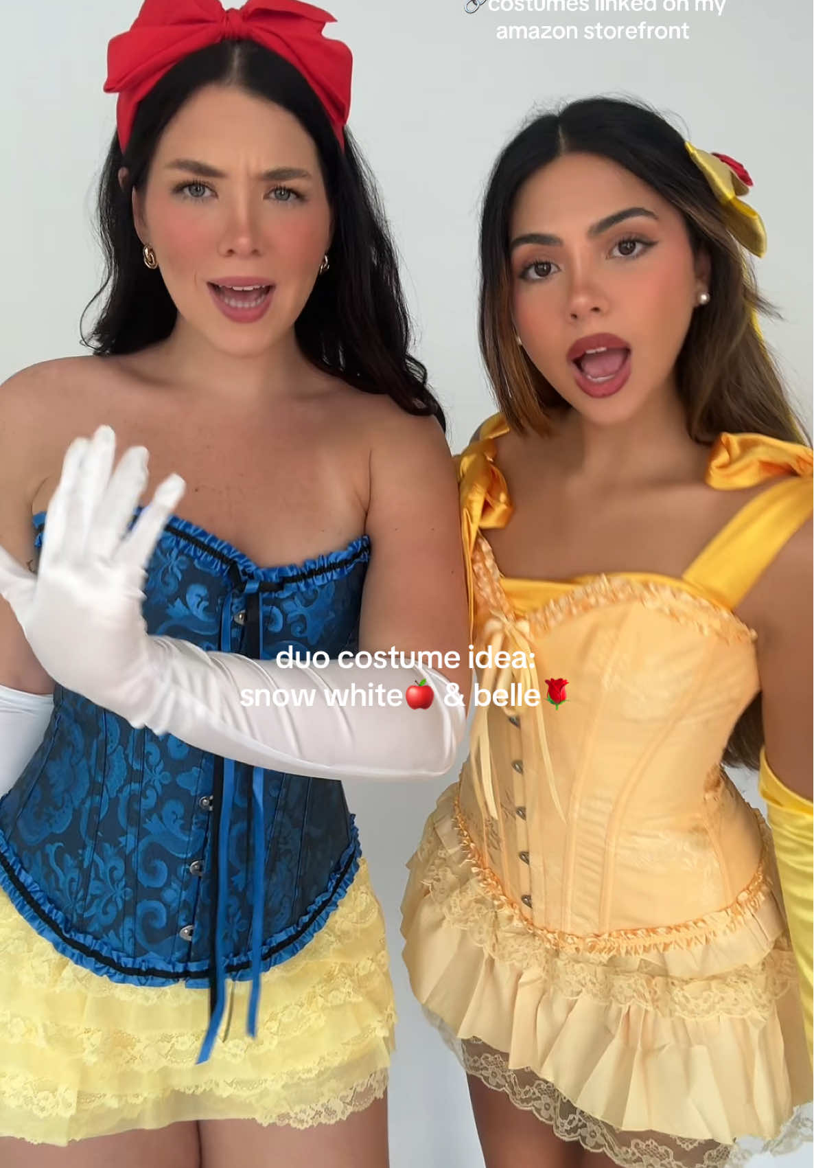 which one are you? ✨#snowwhitecostume #bellecostume #amazonhalloweencostume #disneycostume #disneyprincesscostume 