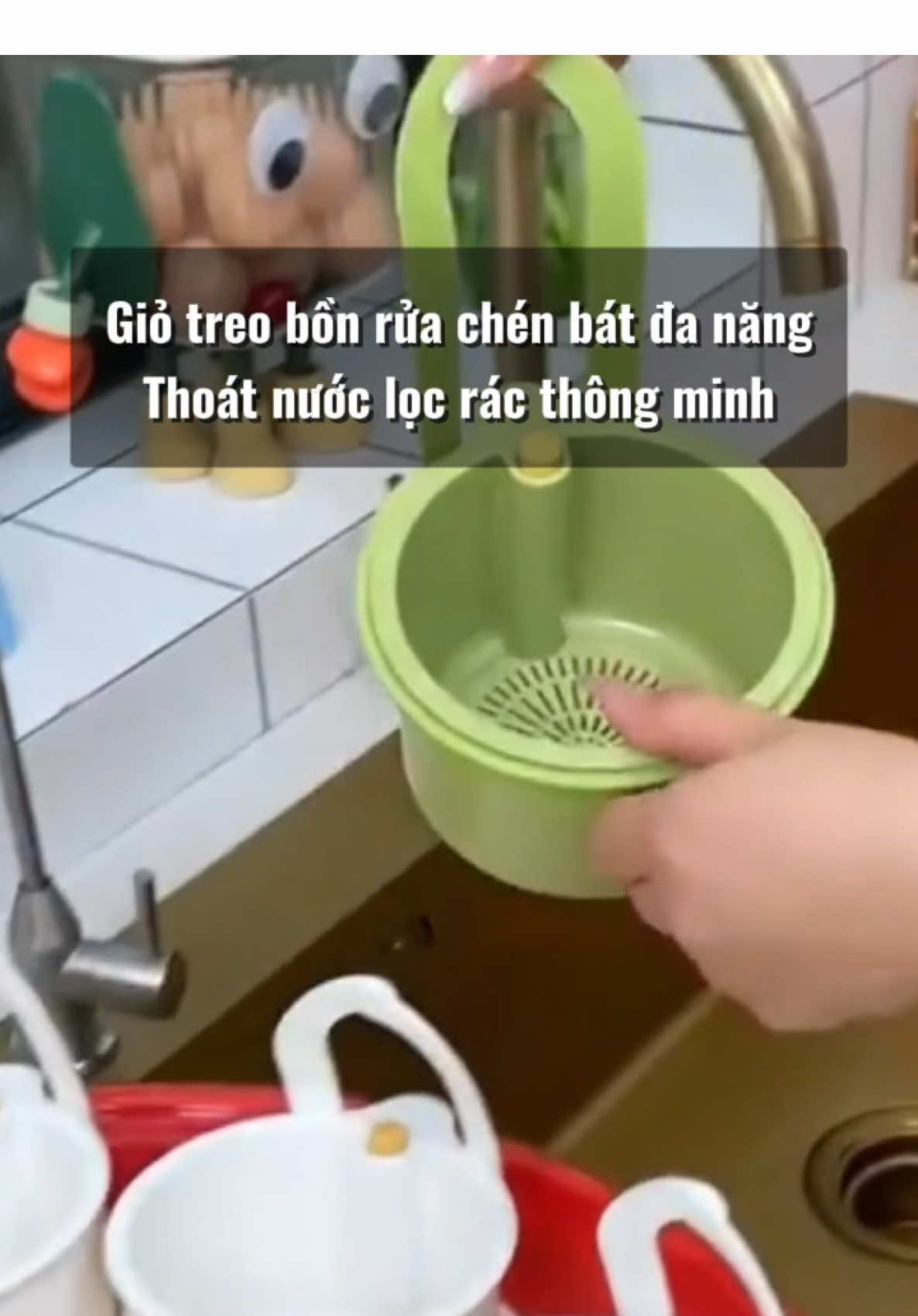 Giỏ treo bồn rửa chén bát đa năng thoát nước lọc rác thông minh #TikTokAwardsVN #taphoagiadinh889 #giotreobonruabat #locrac #locracbonruachen 