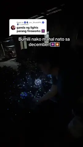 Replying to @🧿🪬_ms._BhudolPH_🧿🪬 GRABE ANG NG PAILAW NATO😍🎆🎆#solarchristmaslights #christmasdecor #fireworkschristmaslight #christmascountdown #christmaslights 