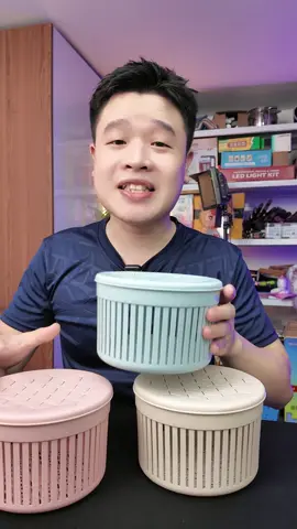 Combo 3 rổ tròn có nắp để hành tỏi gừng