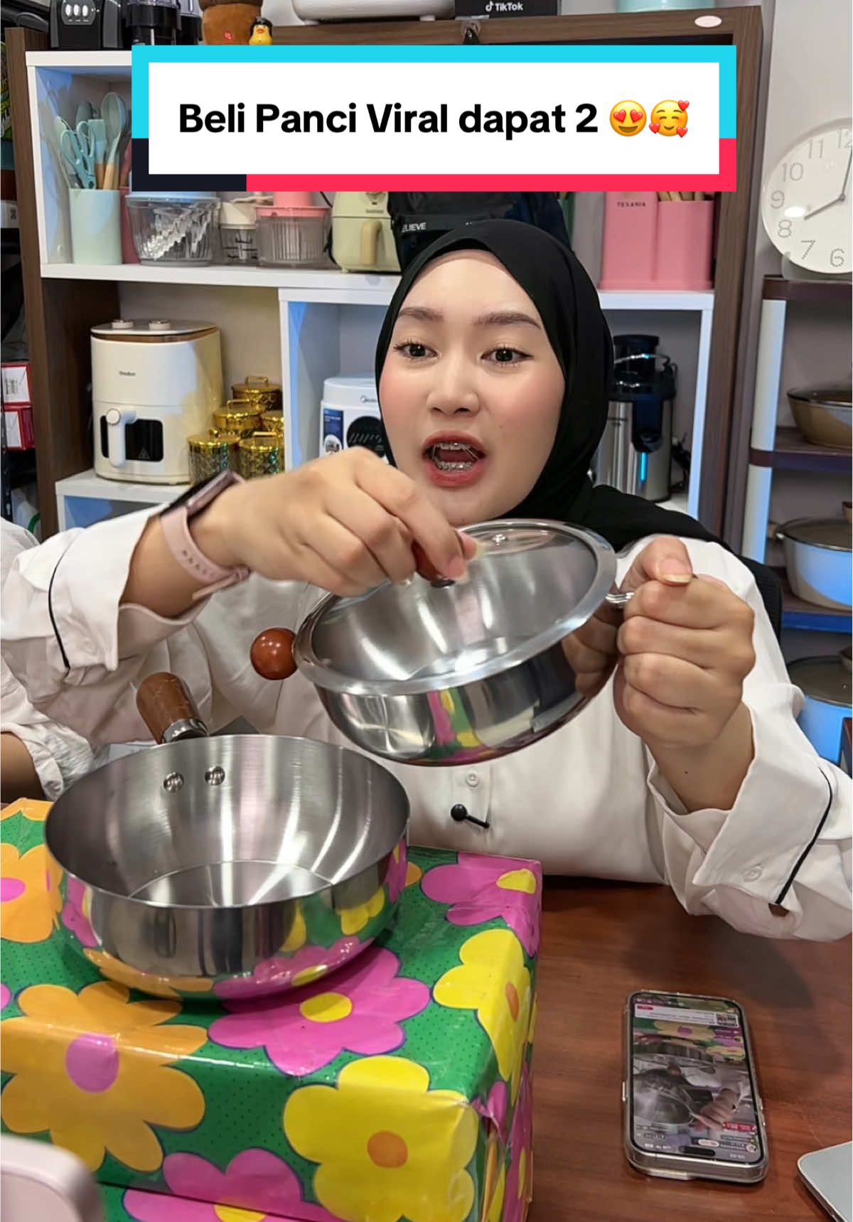 Harga murah banget 😱‼️ Panci  Mungil Viral Bahan Stainless Anti penyok tebal dan anti lengket Beli 1 Uk 16cm dapat lagi panci ukuran 16cm jadi total dapat 2 pcs‼️Join live@Ischa&Indyatau CO disini 🛍️#ischaindyofc #fypシ゚ #panci #antilengket #murahbanget 