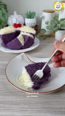 Bolu ubi ungu super lembut 2 telur bikinnya gampang dijamin 100% berhasil🥰  #bolukukus #boluubiungu #resepkue #resepmudah #wandakitchen 