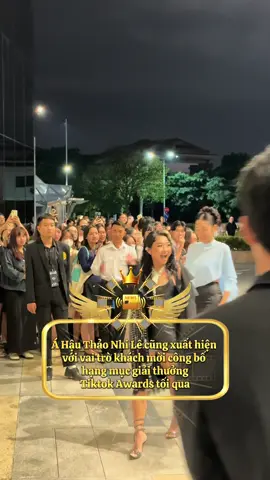 Á Hậu Thảo Nhi Lê cũng xuất hiện với vai trò khách mời công bố giải thưởng Tiktok Awards tối qua #tienproductionbiz #thaonhile #tintuc24hgiaitri #tiktokgiaitri #TikTokAwardsVN 