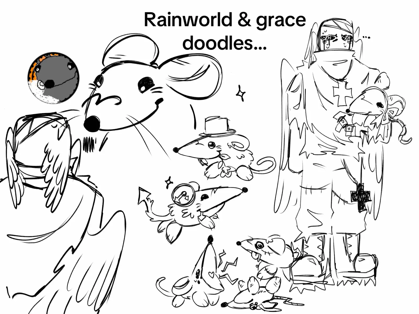 Ill eventually finish all the designs maybe… Yeahh not much to say other then both of these games have the same grip on my brain its not even funny these two games actually mean so much to me-  #graceroblox #grace #rainworld #slugcat #artdump 