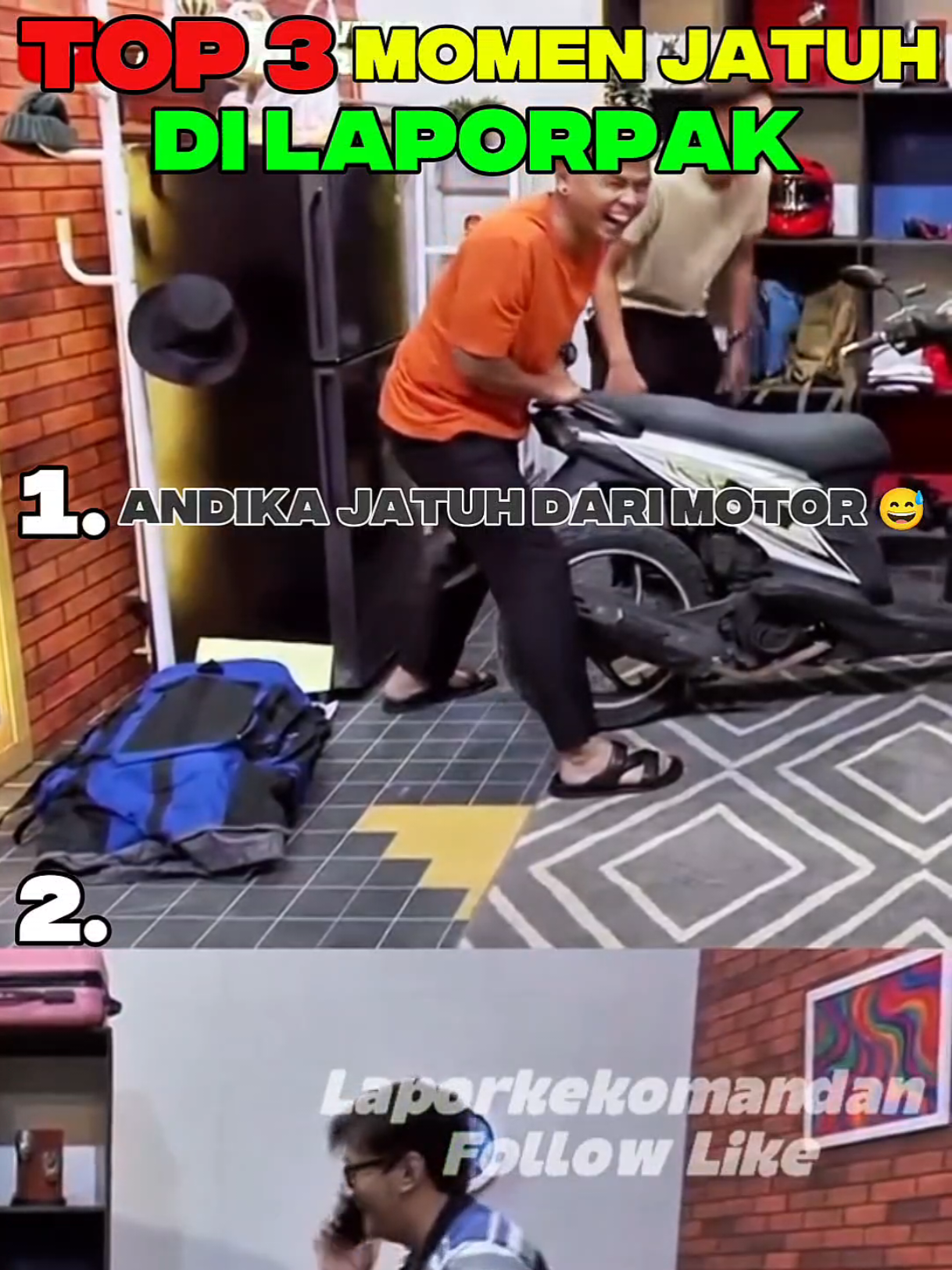 Top 3 Momen Jatuh Dilaporpak🤣#laporpaktrans7 #andretaulany #wendicagur #andikapratama #fyp 