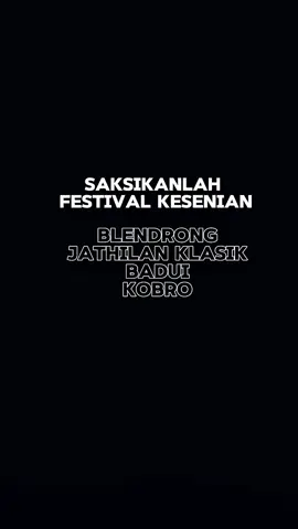 Saksikanlah FESTIVAL KESENIAN. Blendrong, Jathilan Klasik, Kobro, Badui 👏🏻  Jumat, 31 Oktober 2025 di Sidosari, Wonokerto, Turi, Sleman. #infojathilanjogja #blendrongan #jathilan #badui #kobro 