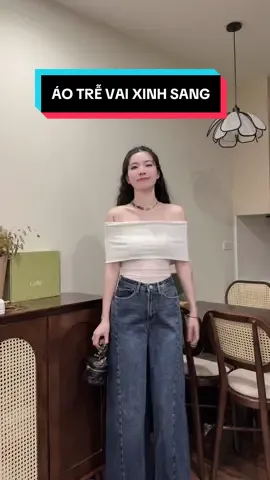 Áo trễ vai basic xinh và sang #nanakimdua 
