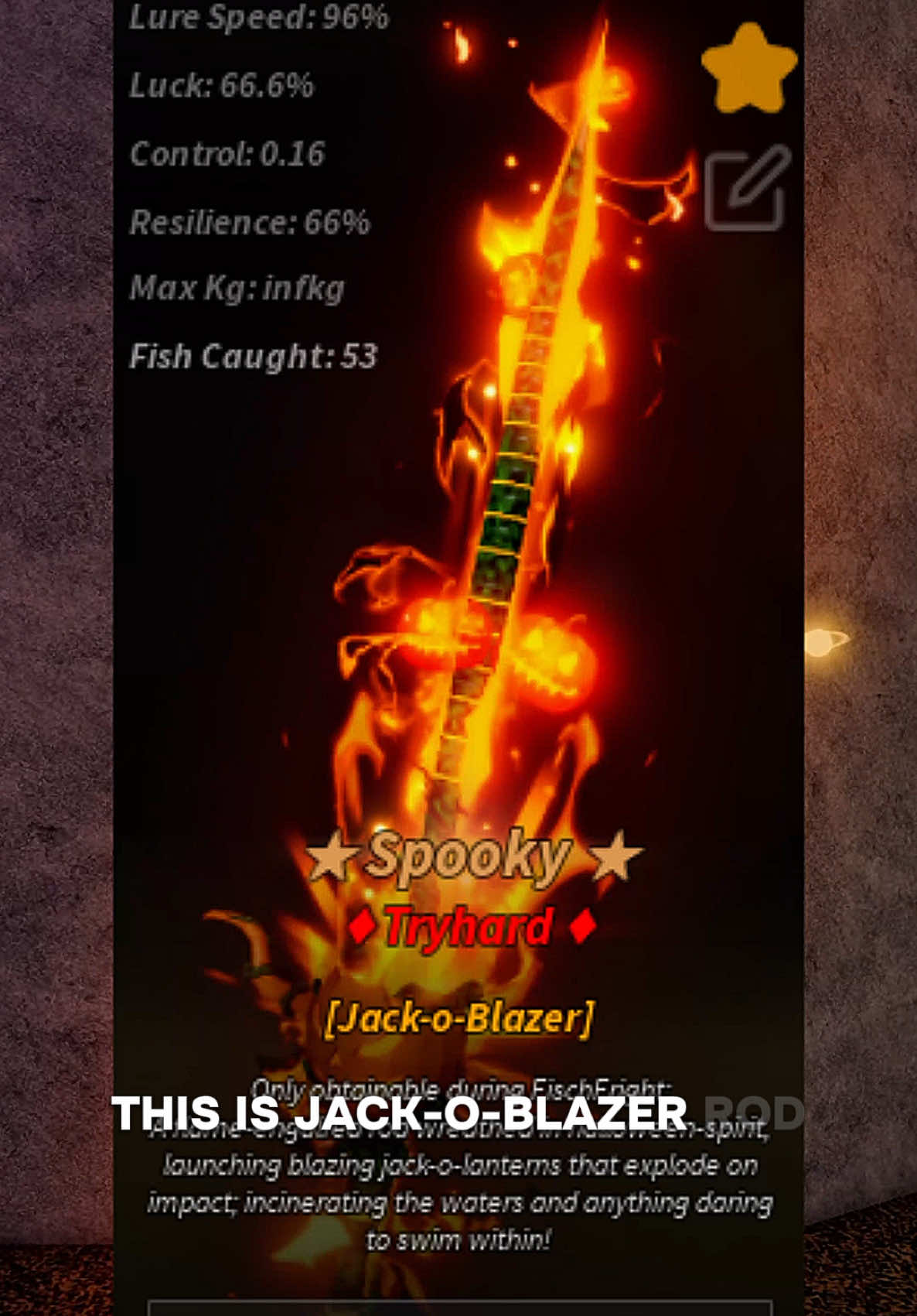 JACK-O-BLAZER Rod is OP! 🎣 | #fyp #fisch #roblox #fischroblox #update 