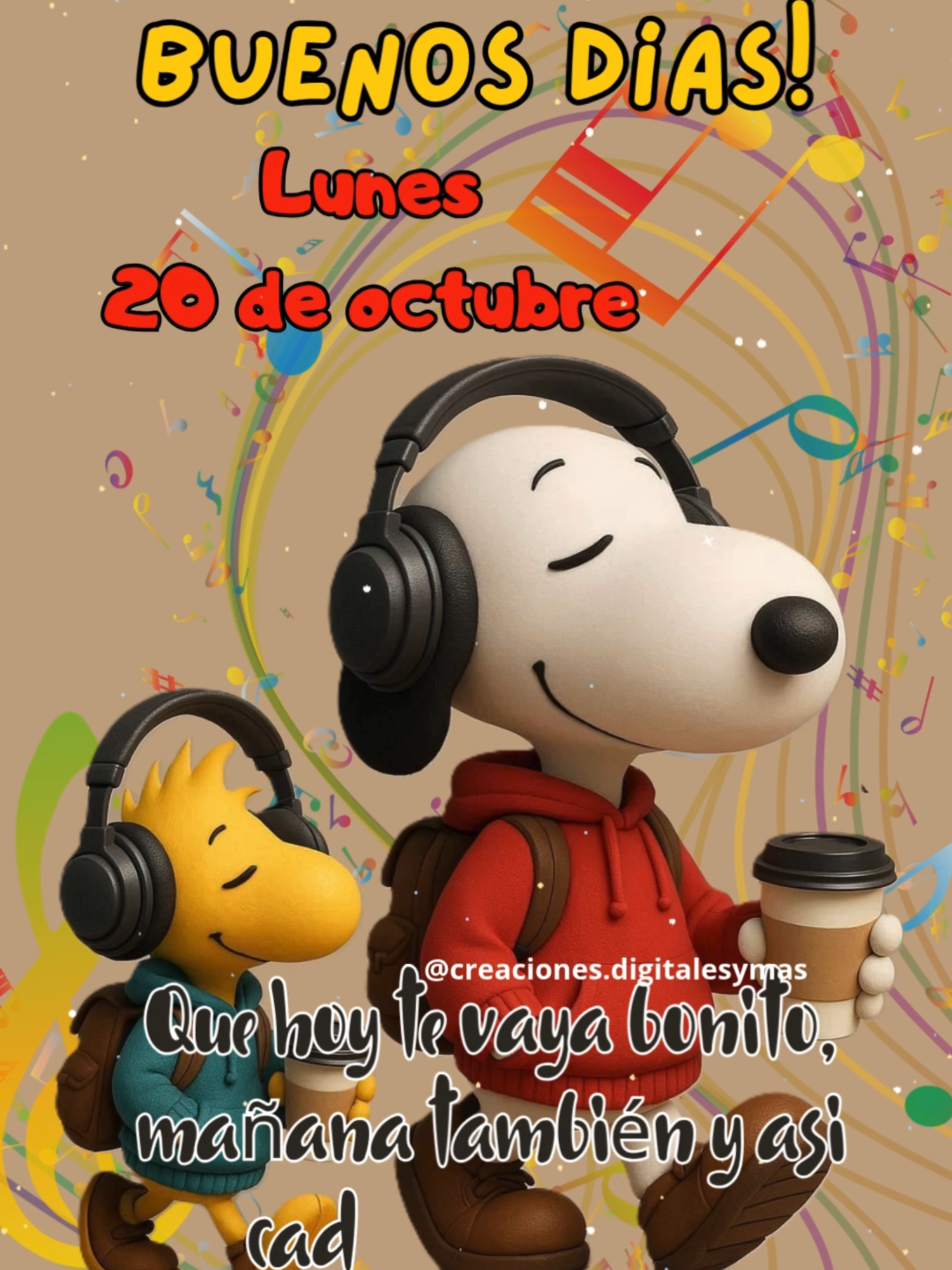 Lunes 20 de octubre #buenosdias #snoopy #adachajon.gt #lunes #20deoctubre