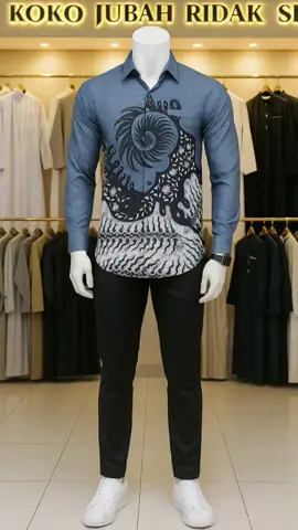 Kemeja Batik Pria Lengan Panjang slimfit #kemejabatik #batikindonesia #batikpria #batik 