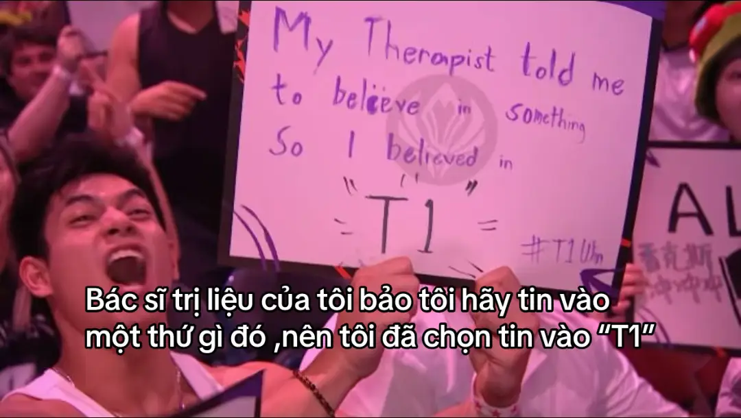 Chắc câu tiếp theo ổng nói : “Và từ khi chọn tin T1 ,bệnh của tôi còn nặng hơn” #Geng #T1 #j4f#fyp