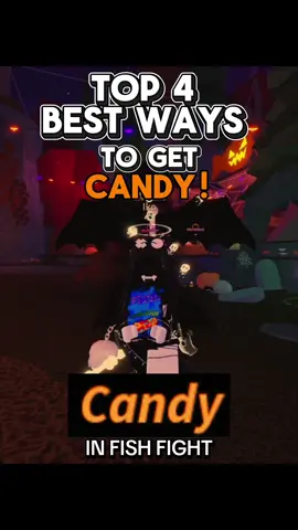 Top 4 best ways to obtain candy in Fisch! #fisch #fischroblox #fyp #roblox #guide go check out @whynovovoltage! There content is pretty awesome!