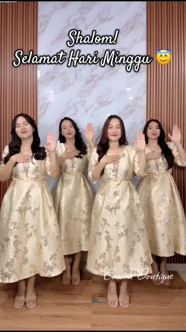 Selamat hari minggu  Tuhan memberkati 😇🙏🏻✨ #fyp #seragam #dressnatal2025 #ratudress #racuntiktok 