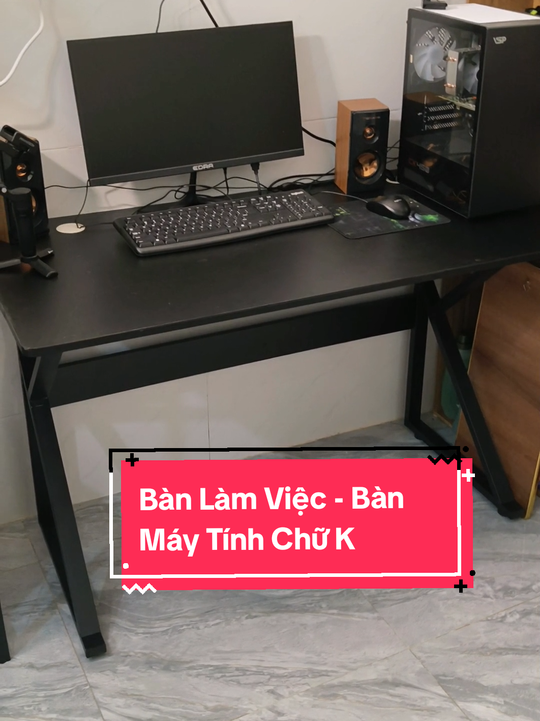 Bàn Làm Việc - Bàn Máy Tính Chữ K #banlamviec #banmaytinh #banchuk #bangaming #muataitiktok 