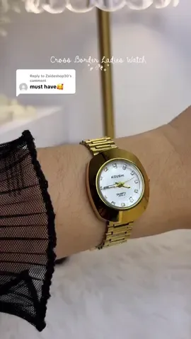 Replying to @Zaideshop30   new style women's watch, women's style quartz watch #goldwatch #ladieswatch #watchforwomen #quartzwatch #fashionwatch 