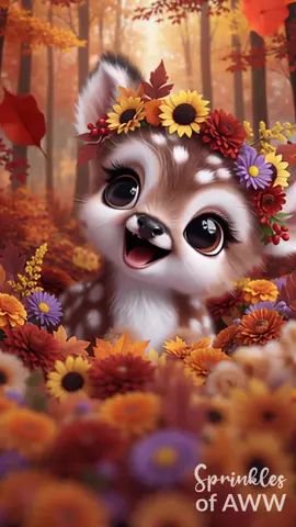 Fall in love - Bambi Edition 🧡🌻🧡 #bambi #cute #socute 