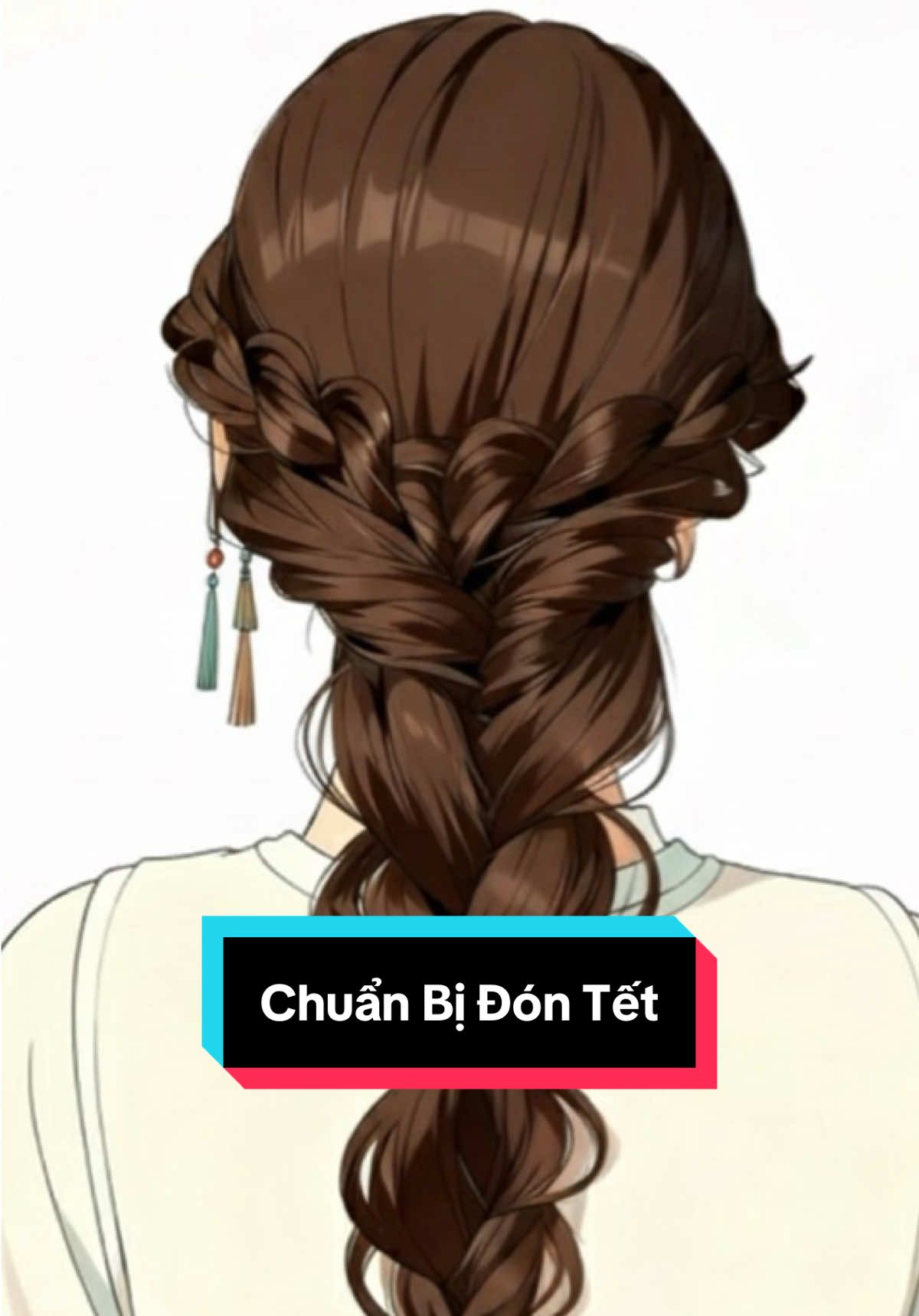 Hướng dẫn tạo kiểu tóc tết siêu xinh đơn giản - kiểu này nàng có thể cái thêm phụ kiện như nơ, hoa,… để đi chụp ảnh Tết #TikTokAwardsVN #foryou 