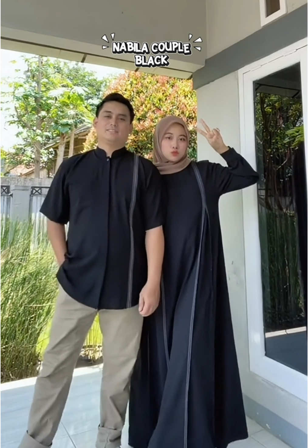 Black 🔥🔥🔥 #couple #gamislebaran #sarimbit #abaya #couplesuamiistri 
