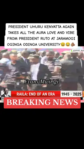 PRESIDENT UHURU KENYATTA AGAIN TAKES ALL THE AURA LOVE AND VIBE FROM PRESIDENT RUTO AT JARAMOGI OGINGA ODINGA UNIVERSITY😆😂🫵🏽