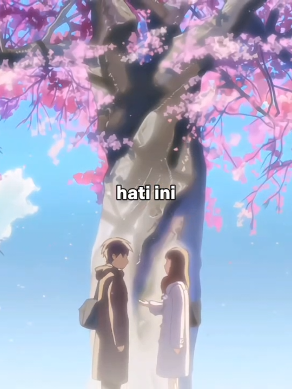 Sebenarnya hati ini ingin selalu bersamamu.. #anime #5centimeterspersecond #sadvibes🥀 #lyrics #fypシ 