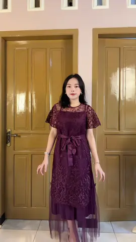 Dress warna burgundy 🫰🏻💗